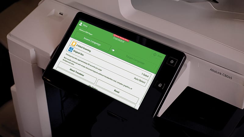 Vertaald & Print App Printerscherm Vertaald & Print App Printerscherm